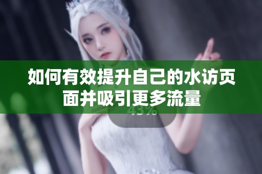 如何有效提升自己的水访页面并吸引更多流量