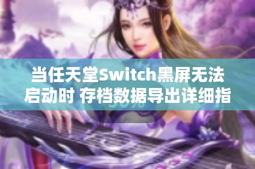 当任天堂Switch黑屏无法启动时 存档数据导出详细指南