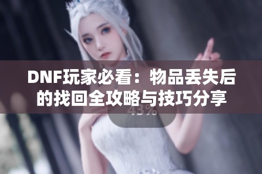 DNF玩家必看：物品丢失后的找回全攻略与技巧分享