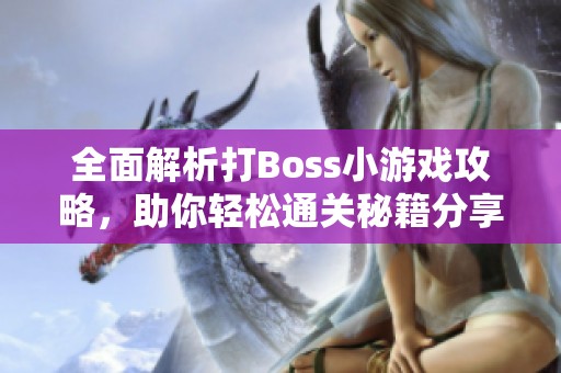 全面解析打Boss小游戏攻略，助你轻松通关秘籍分享