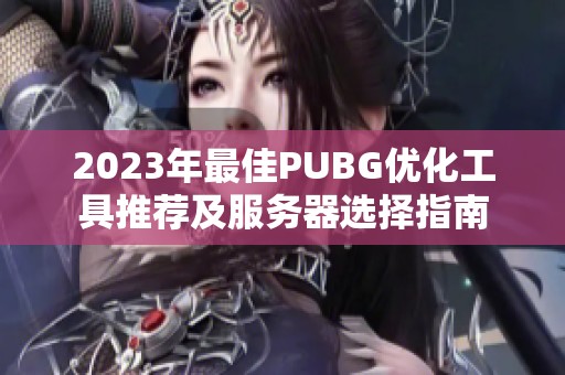 2023年最佳PUBG优化工具推荐及服务器选择指南