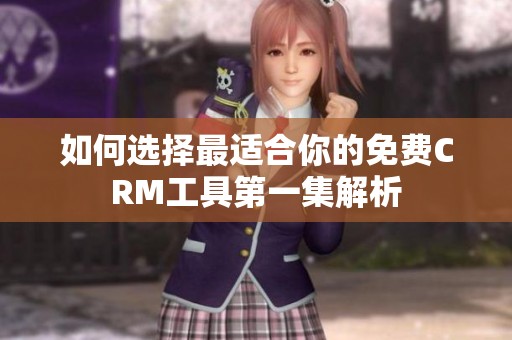 如何选择最适合你的免费CRM工具第一集解析