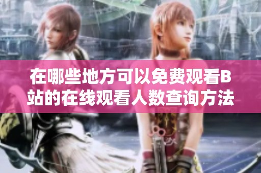 在哪些地方可以免费观看B站的在线观看人数查询方法