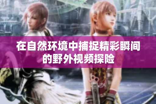 在自然环境中捕捉精彩瞬间的野外视频探险