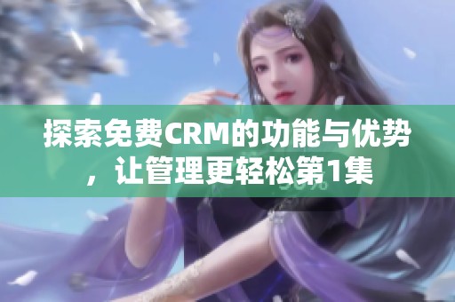 探索免费CRM的功能与优势，让管理更轻松第1集