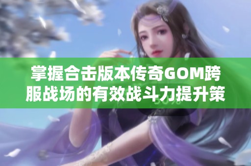 掌握合击版本传奇GOM跨服战场的有效战斗力提升策略