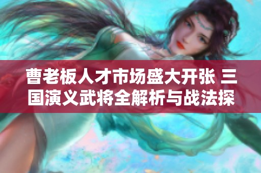 曹老板人才市场盛大开张 三国演义武将全解析与战法探讨