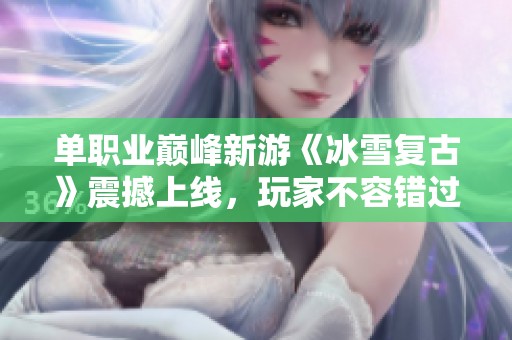 单职业巅峰新游《冰雪复古》震撼上线，玩家不容错过！