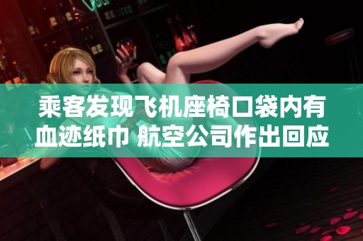 乘客发现飞机座椅口袋内有血迹纸巾 航空公司作出回应