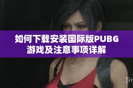 如何下载安装国际版PUBG游戏及注意事项详解