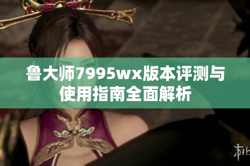 鲁大师7995wx版本评测与使用指南全面解析