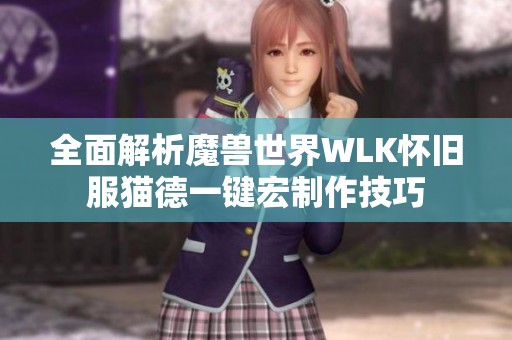 全面解析魔兽世界WLK怀旧服猫德一键宏制作技巧