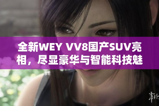 全新WEY VV8国产SUV亮相，尽显豪华与智能科技魅力