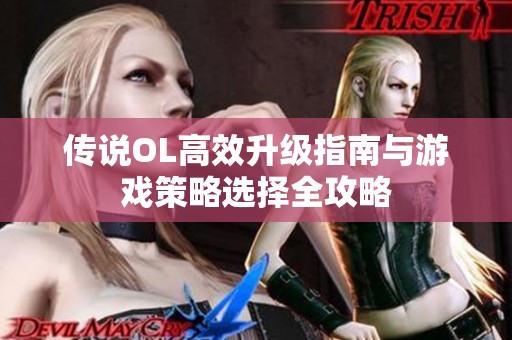 传说OL高效升级指南与游戏策略选择全攻略
