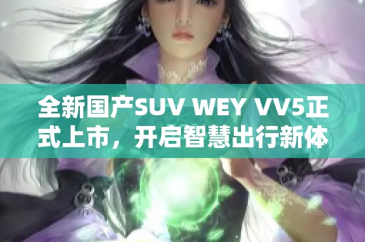 全新国产SUV WEY VV5正式上市，开启智慧出行新体验