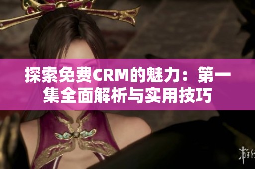 探索免费CRM的魅力：第一集全面解析与实用技巧