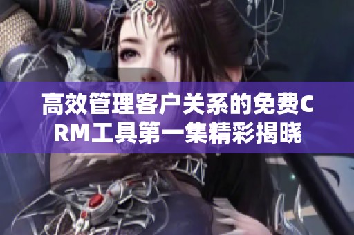 高效管理客户关系的免费CRM工具第一集精彩揭晓