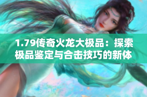 1.79传奇火龙大极品：探索极品鉴定与合击技巧的新体验