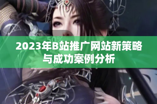 2023年B站推广网站新策略与成功案例分析