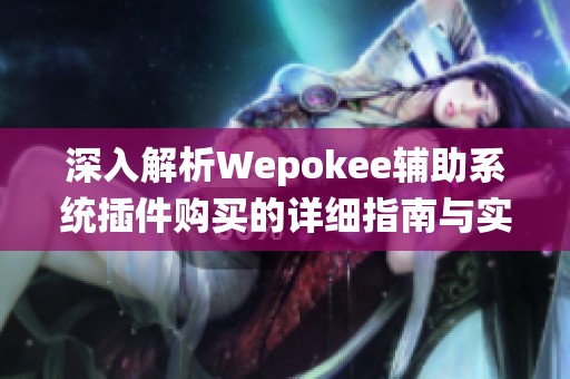 深入解析Wepokee辅助系统插件购买的详细指南与实测经验