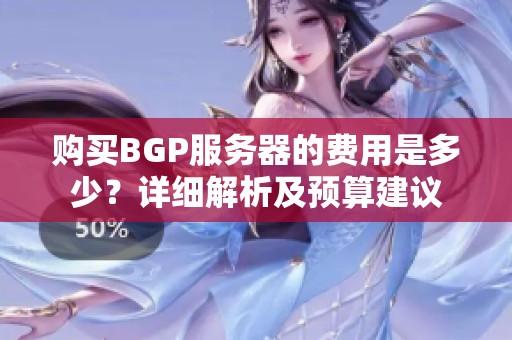 购买BGP服务器的费用是多少？详细解析及预算建议