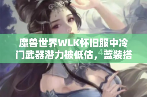 魔兽世界WLK怀旧服中冷门武器潜力被低估，蓝装搭配效果惊人